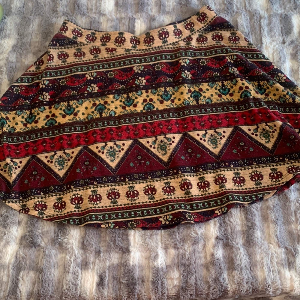 LA Hearts Patterned Circle Skirt/Skater Skirt Size Large